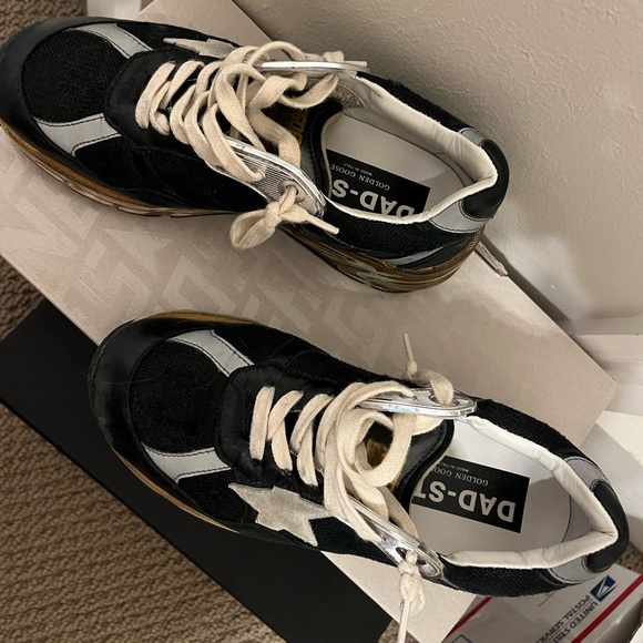 Women's Dad-Star in black mesh and nappa with ice-colored star. - Picture 11 of 12